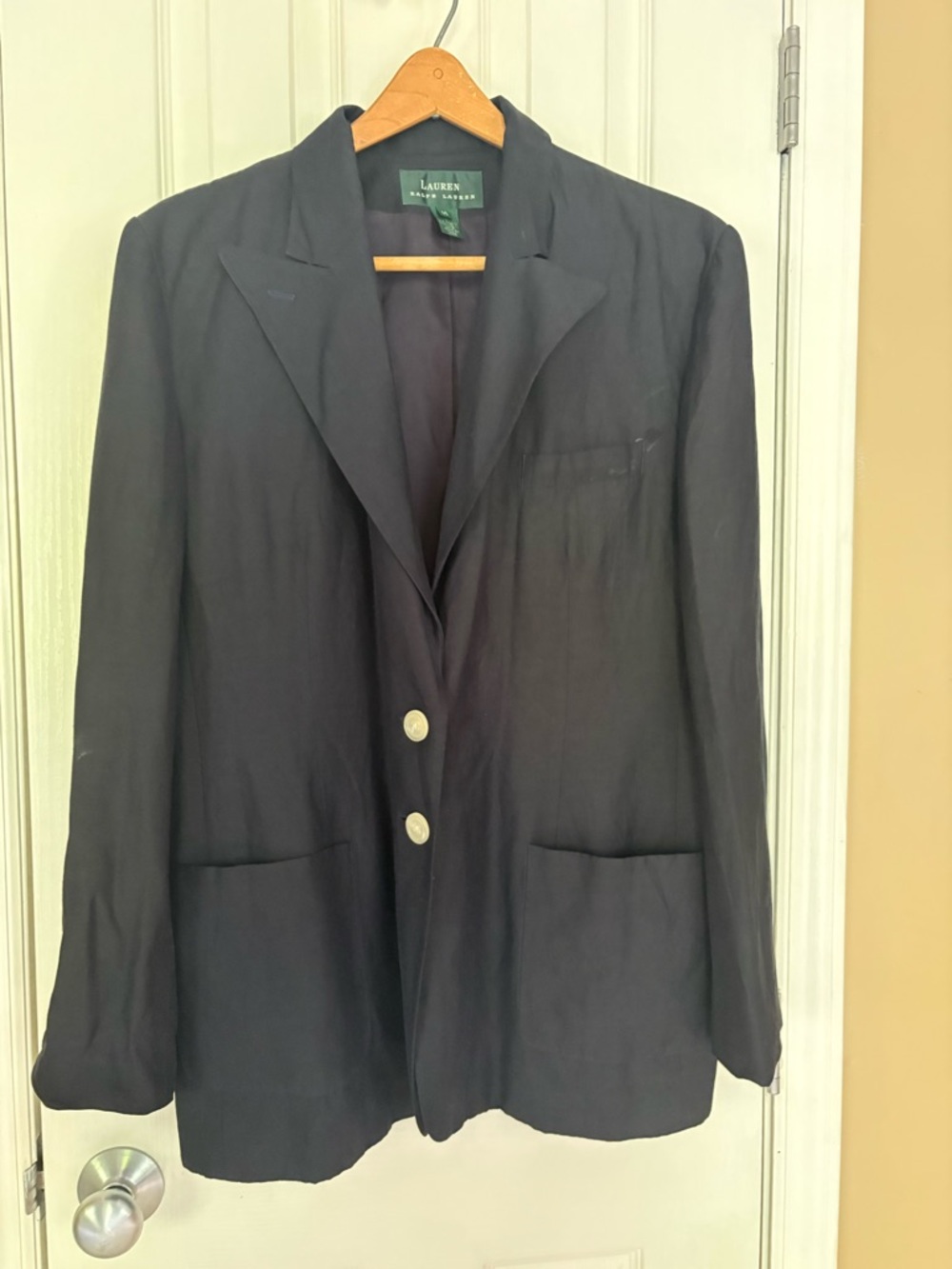 Ralph Lauren Black Blazer with Purple Lining